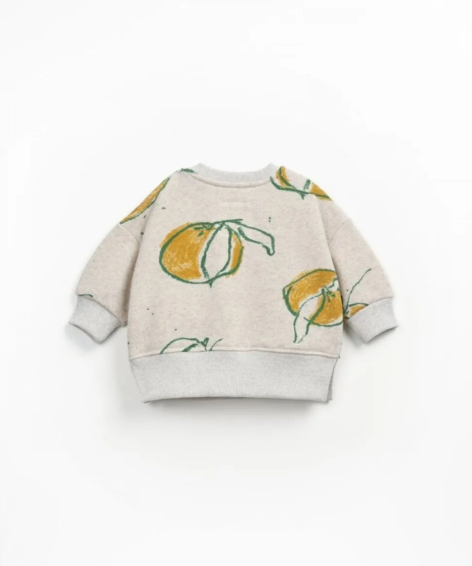 Play Up | Printed Fleece Sweater | Grés | PA01/1AQ11352