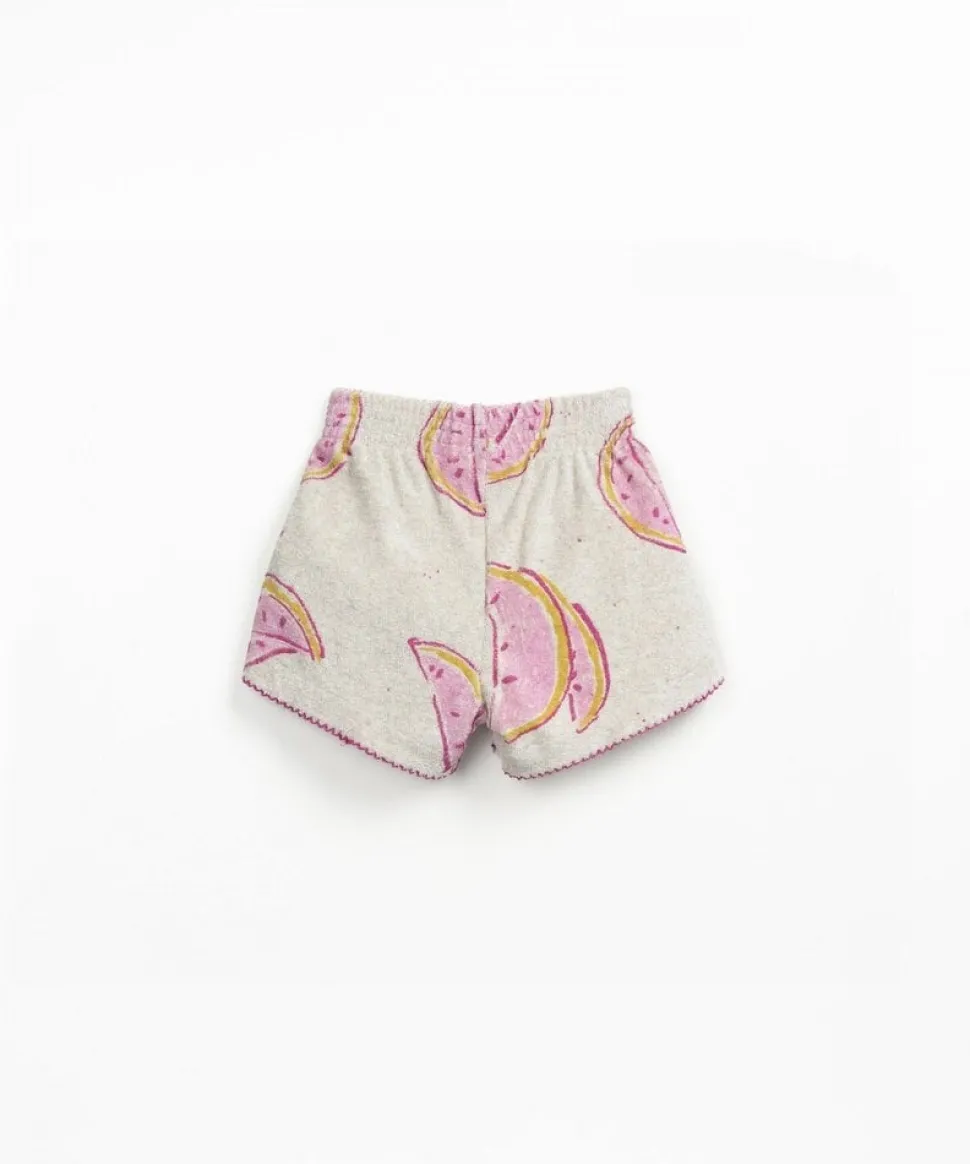 Play Up | Printed Plush Shorts | Grés | PA02/2AQ11701