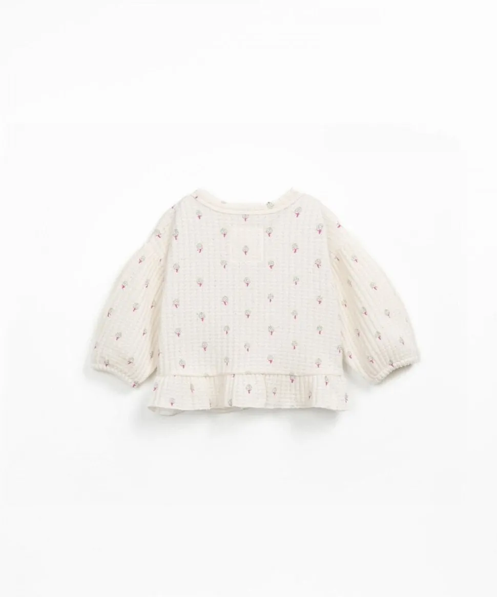 Play Up | Printed Rib Cardigan | Grés | PA02/2AQ11401
