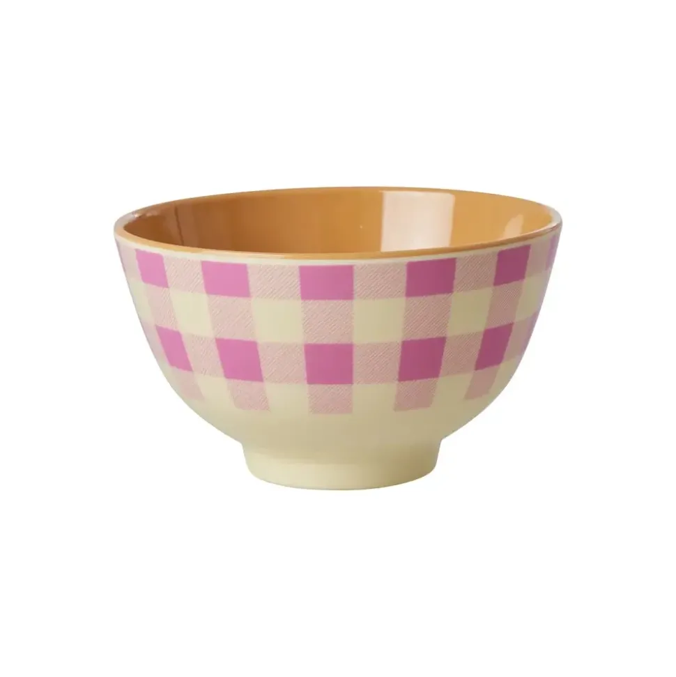Rice | Melamine Bowl with Check It Out print Pink | Small 300ml