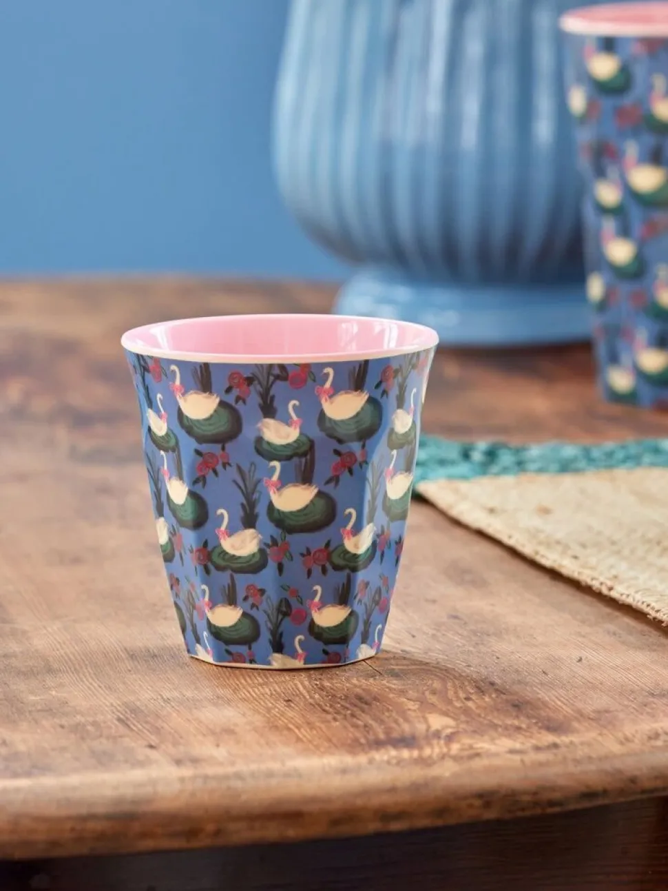 Rice | Melamine Cup Swan Lake Print | Medium 250ml