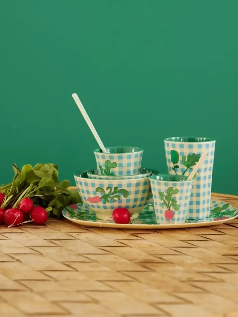 Rice | Melamine Plate with Radish