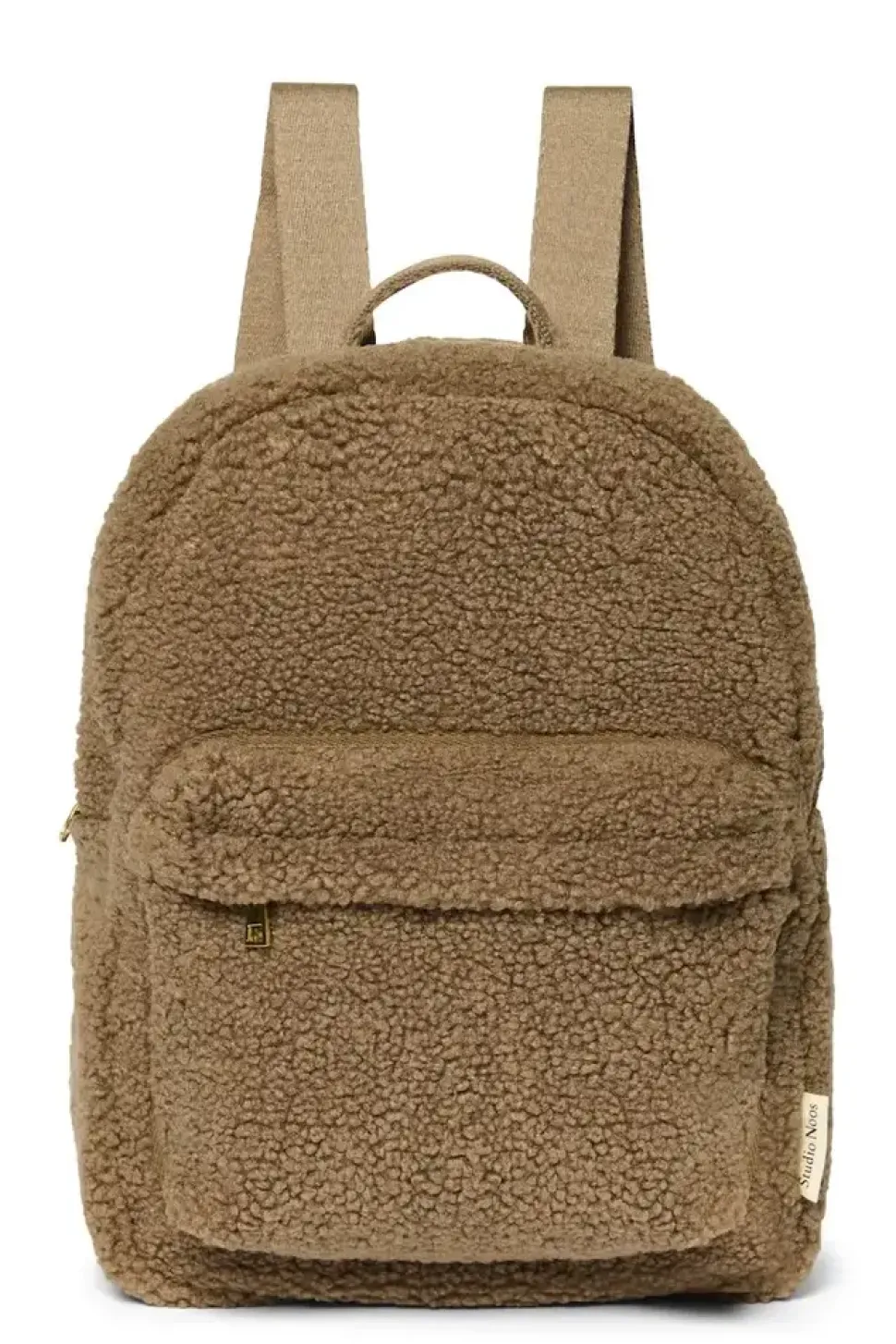Studio Noos | Brown Teddy | Midi Backpack with Front Pocket