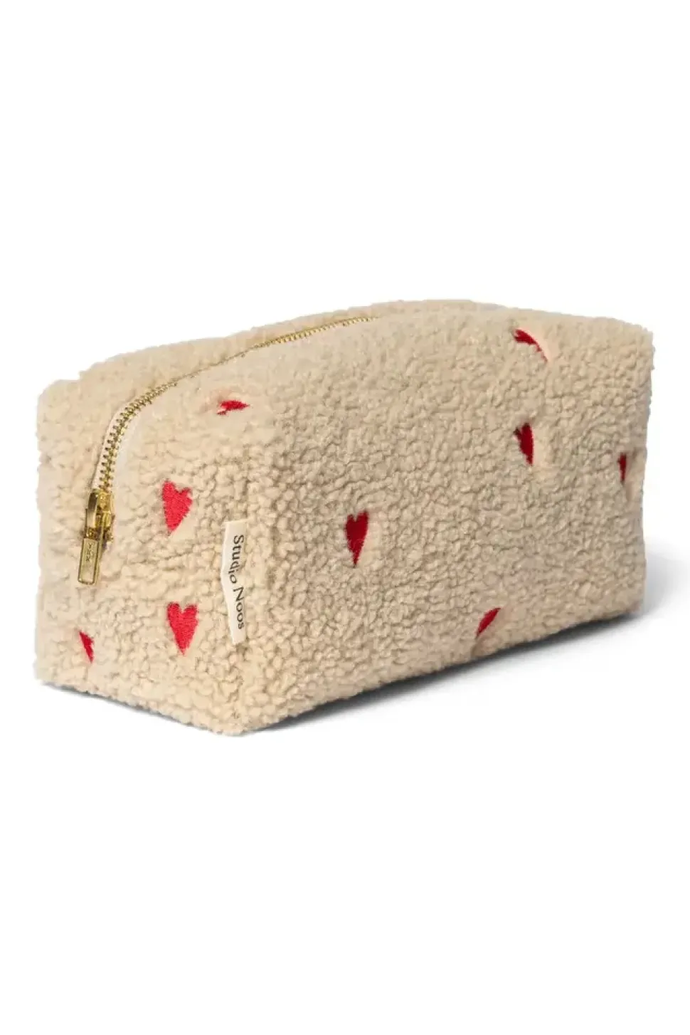 Studio Noos | Ecru Teddy Hearts | Pouch