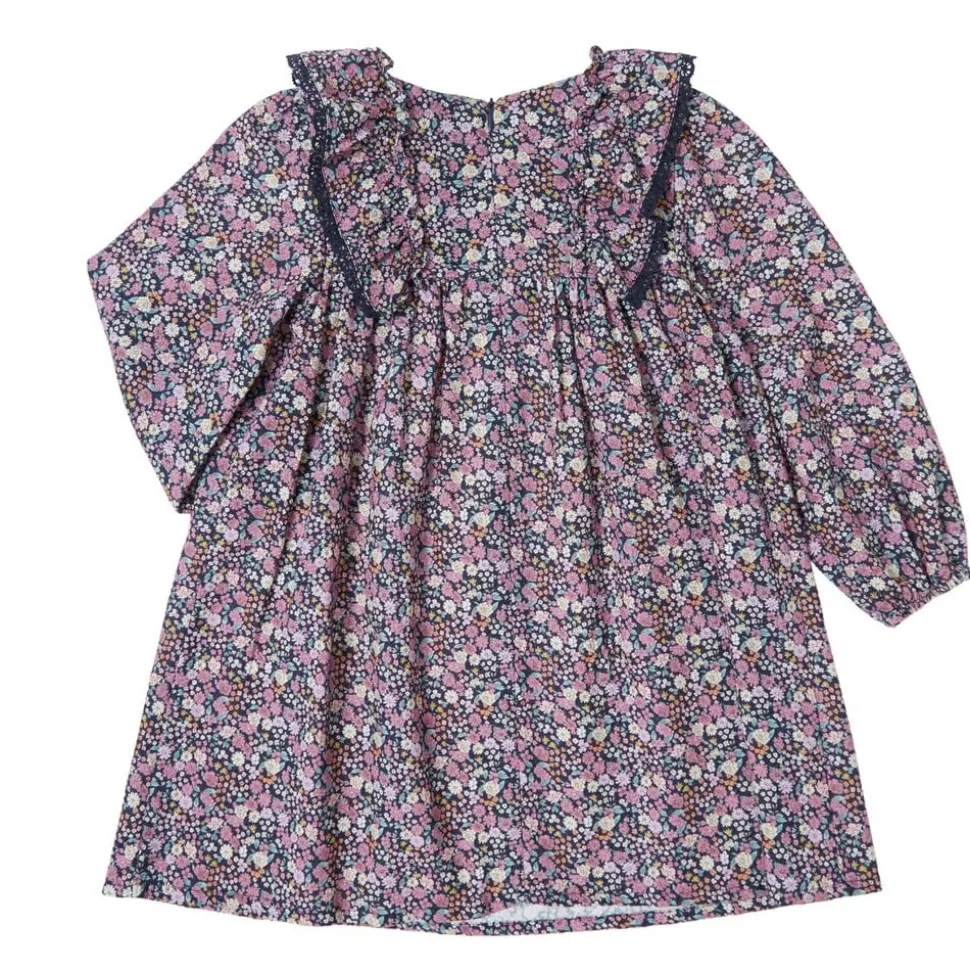 Tocoto Vintage | Dress Print Flowers Navy | Navy