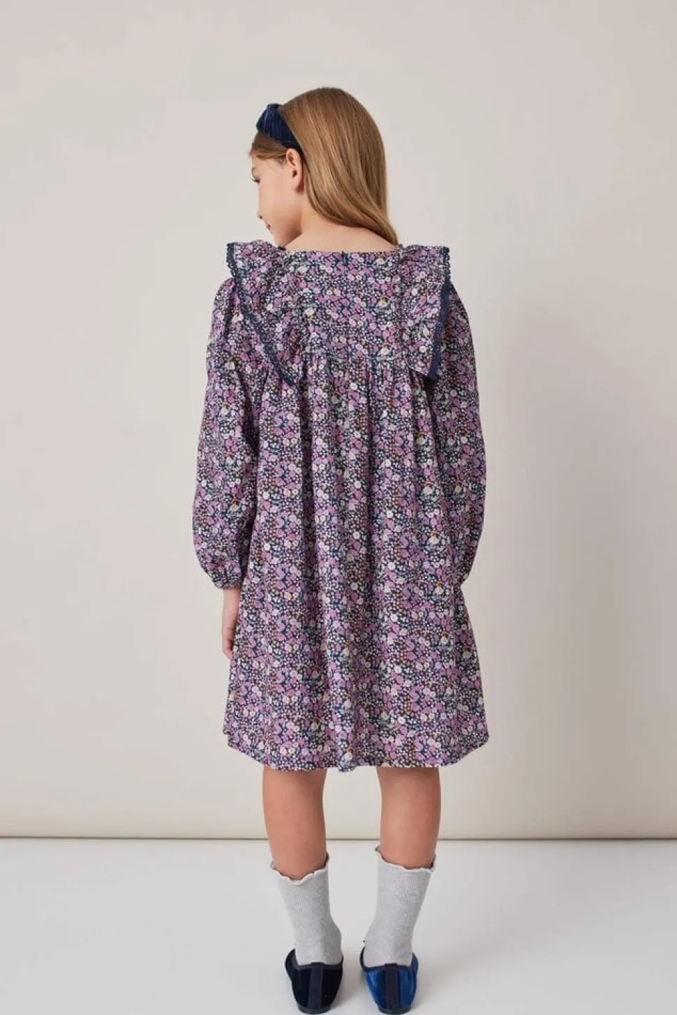 Tocoto Vintage | Dress Print Flowers Navy | Navy